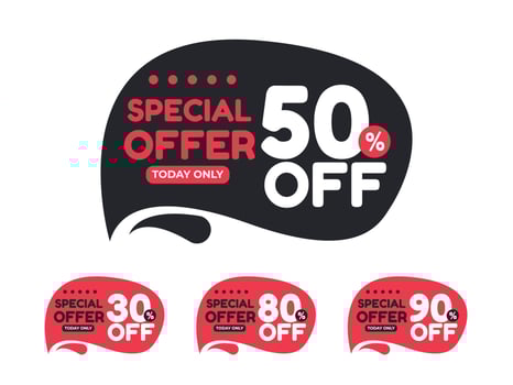 50 percent special offer design template vector
