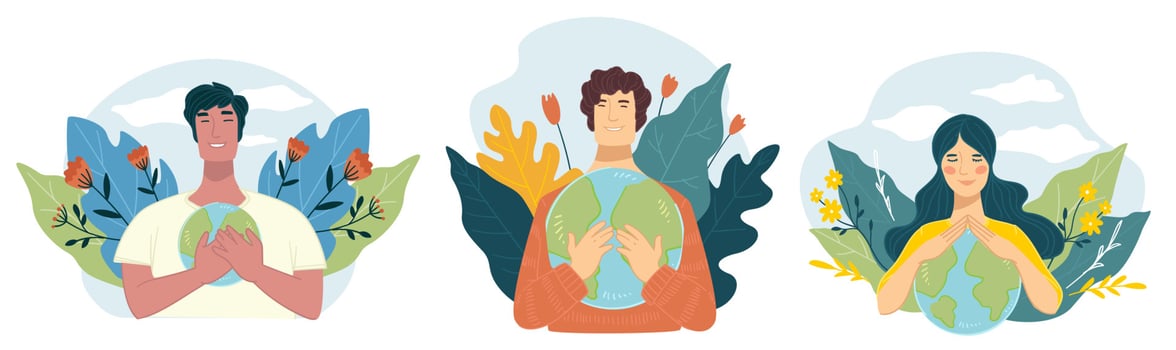 Nature care, and conservation of planet Earth vector