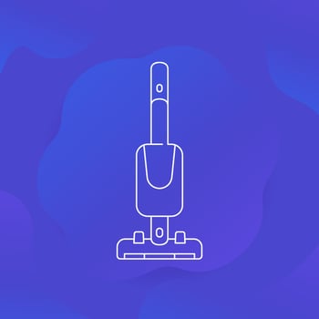 cordless vacuum cleaner icon, linear design vector