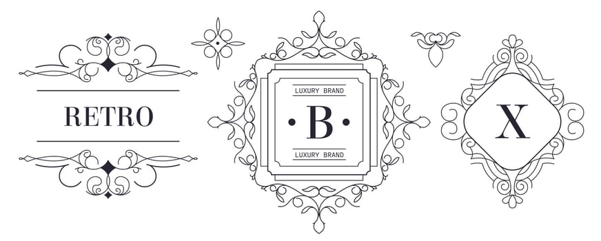 Vintage retro brand logotype, emblem or sticker vector