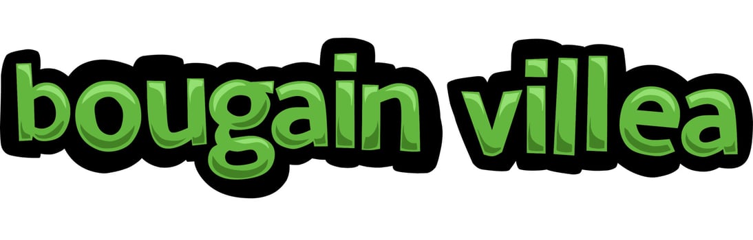 White screen animation video written BOUGAIN VILLEA vector