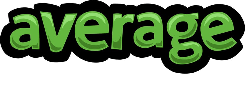White screen animation video written AVERAGE vector
