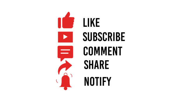 Red subscribe button png image with like comment share and notification icon