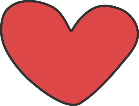 red heart, heart icon. png