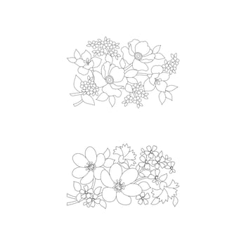 Floral Coloring Pages,Flower Line Arts,Silhouette Art Line Floral Patterns,Outline Black And White Flower Drawing,Contour Botanical Graphics,Floral Design On White Background,Basic Flower Design vector