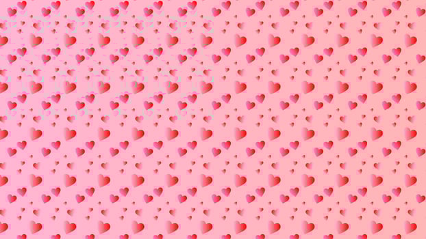 Romantic love hearts pattern background banner for valentines day media posts vector