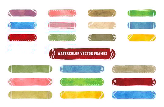 Watercolor vector frames