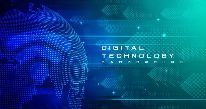 Digital technology speed connect blue green background, abstract polygon cyber information communication, innovation future tech, internet network connection, Ai big data, line dot illustration vector