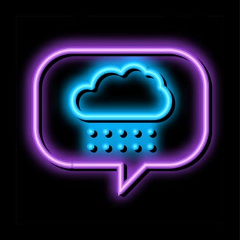 Rain Cloud Frame neon glow icon illustration vector