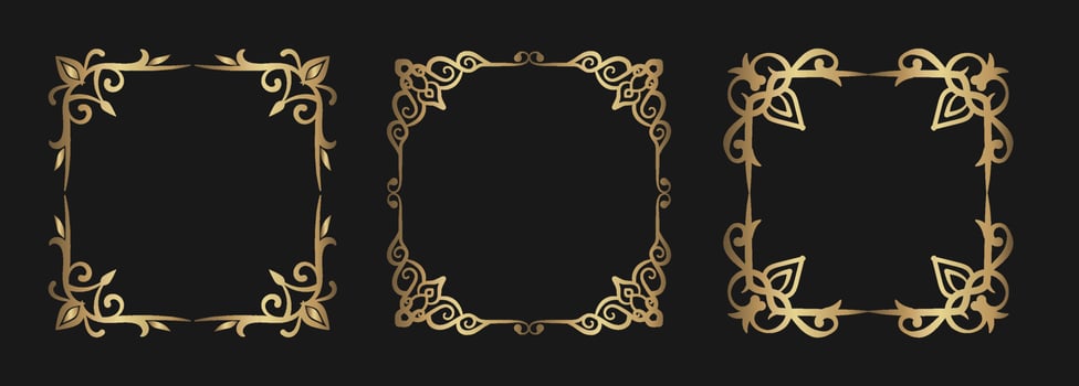 corner, vintage frame, edge decoration, classic ornament vector