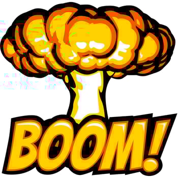 Boom Emote Cartoon Vector Illustration