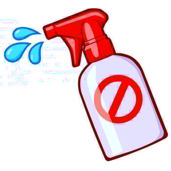 Spray Bottle Emote Cartoon Vector Illustration