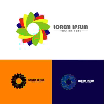 beauty logo vector, flower, luxury gradient, colorful vector