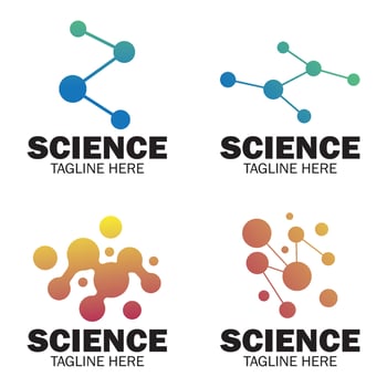 Molecule symbol logo template vector illustration,Neuron logo or nerve cell logo design