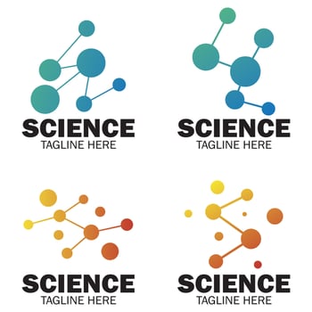 Molecule symbol logo template vector illustration,Neuron logo or nerve cell logo design