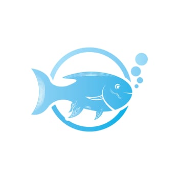 Fish logo icon template creative vector