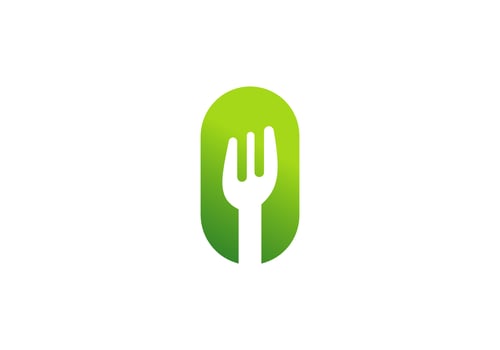 Restaurant Logo Design On Letter O With Fork and Spoon Icon vector
