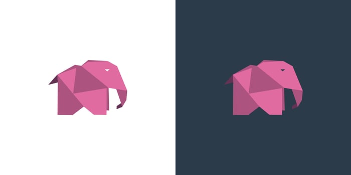Origami Elephant Design Concept illustration vector template. Suitable for Creative Industry,