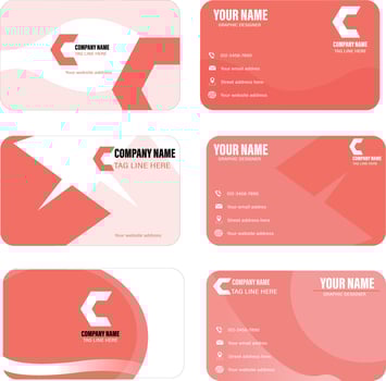 Set Of Business Card Pro Vector
