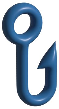 3d illustration of fishing hook png