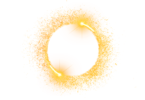 circle light frame on transparent background PNG file