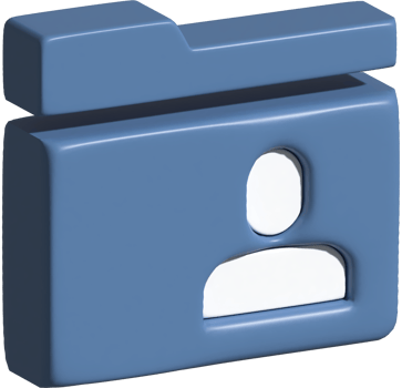 3d illustration of contact folder png
