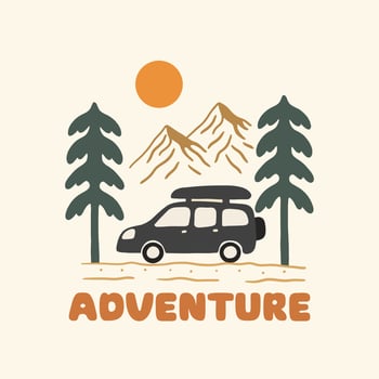 Get adventure nature mountain design for outdoor design vector