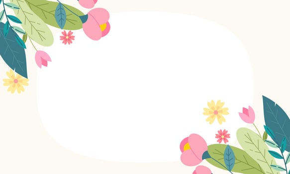 Nature Background with Flowers in Copy Space vector