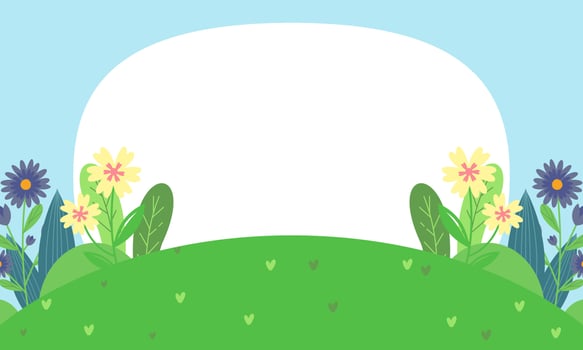 Nature Background with Flowers in Copy Space vector