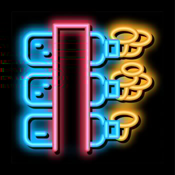 mushroom growing from bottle neon glow icon illustration vector