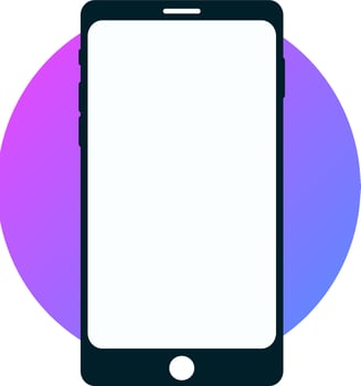 Black Mobile Phone Flat Lay Mockup vector