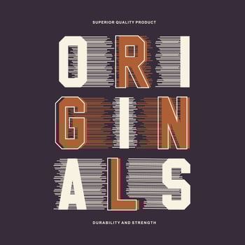 originals lettering striped abstract graphic typography vector print