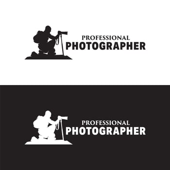 Professional photographer logo design template vector