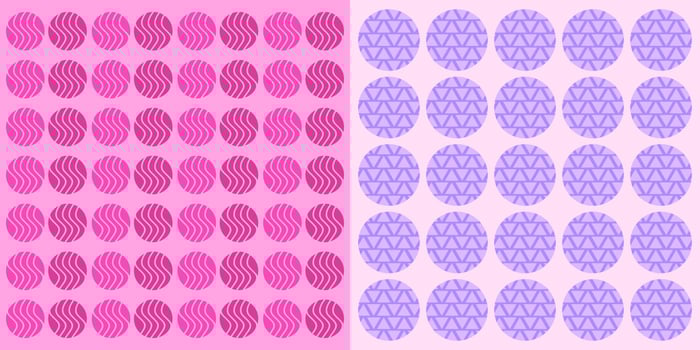 Set cute geometric seamless circle pattern vector