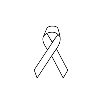 cancer ribbon line art vector