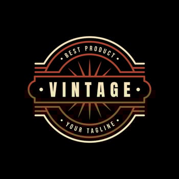Vintage retro label badge logo design for cloth apparel. - Vector. vector