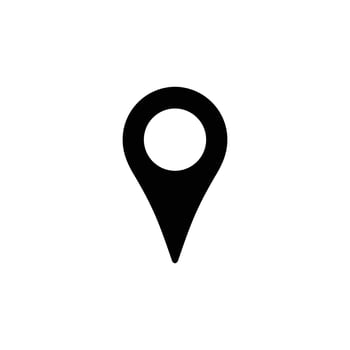 Pointer location simple flat icon vector illustration