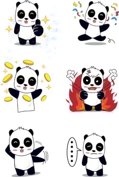 Vector illustration of a cute bear character. Suitable for design work. Icon