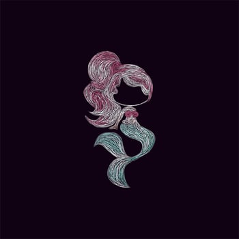 mermaid beauty artwork style design vector