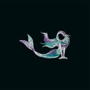 human mermaid fish illustration artwork design vector