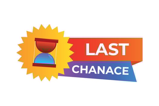 Last Chance with countdown vector illustration