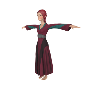 Cartoon girl isolated on background png