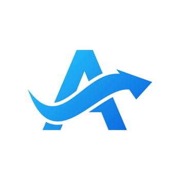 Letter A Financial Logo Concept With Financial Growth Arrow Symbol vector