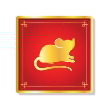Year of the rat wallpaper. happy new Chinese poster. rat symbol. logo design. vector