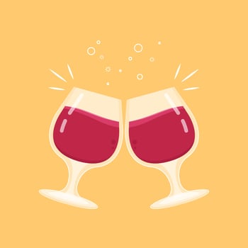 glass wine vector. symbol. logo design. vector
