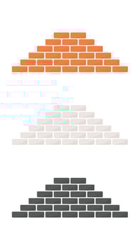 Brick wall vector. brick pattern. brick wall on white background. vector