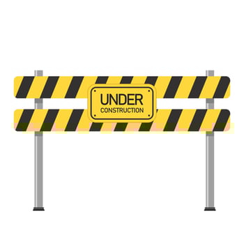 barricade block vector. fence vector. free space for text. construction. vector