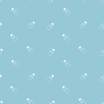 seamless doodle hand drawing milk repeat pattern in blue background, flat vector illustration design
