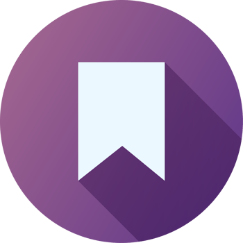 Bookmark icon in flat design style. Favorite signs illustration. png