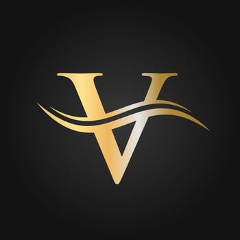 Initial letter V logo business typography vector template
